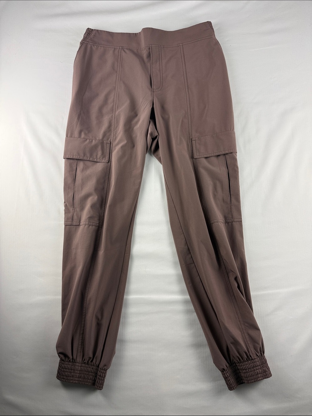 Athleta Chelsea Utility Joggers Brown Women's Size 8 Cargo Hiking EUC - Picture 1 of 11